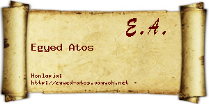 Egyed Atos névjegykártya